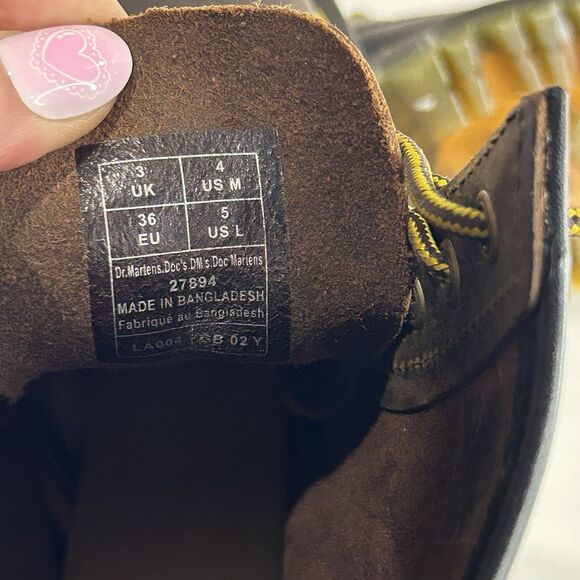 Dr Martens 1460 Bex Crazy Horse Brown Leather Lace Up Boots 27894 Men 4 Women 5 - Picture 7 of 8